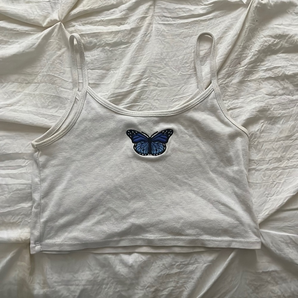 White Butterfly Brandy Melville Top